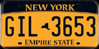 NY license plate GIL3653