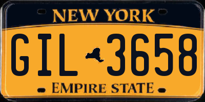 NY license plate GIL3658