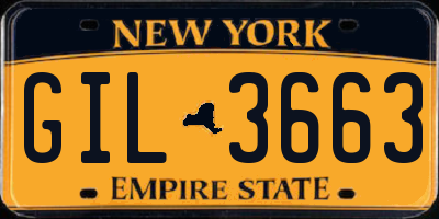 NY license plate GIL3663