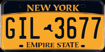 NY license plate GIL3677
