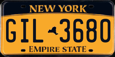 NY license plate GIL3680