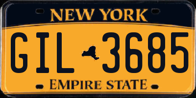 NY license plate GIL3685