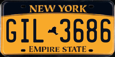 NY license plate GIL3686