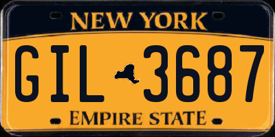 NY license plate GIL3687
