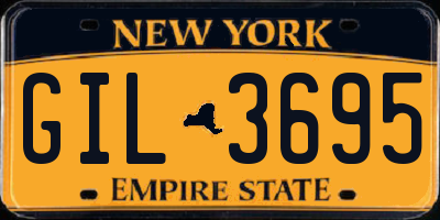 NY license plate GIL3695