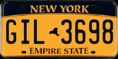 NY license plate GIL3698