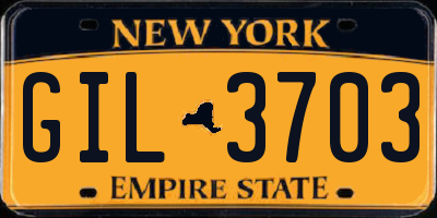 NY license plate GIL3703