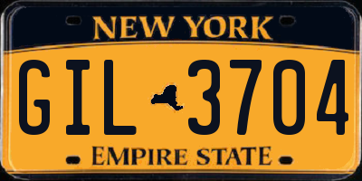 NY license plate GIL3704