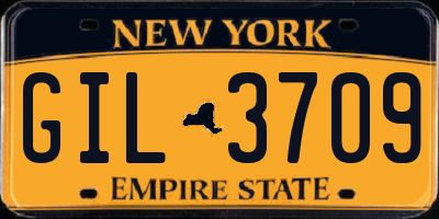 NY license plate GIL3709