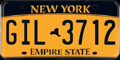 NY license plate GIL3712