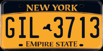 NY license plate GIL3713