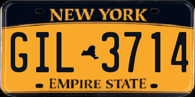 NY license plate GIL3714