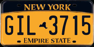 NY license plate GIL3715