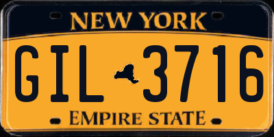 NY license plate GIL3716