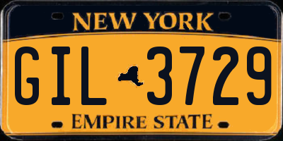 NY license plate GIL3729