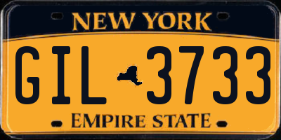 NY license plate GIL3733