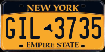 NY license plate GIL3735