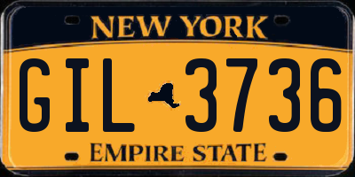 NY license plate GIL3736