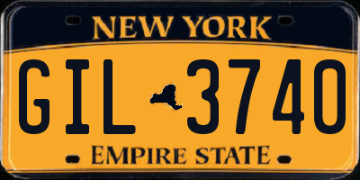 NY license plate GIL3740