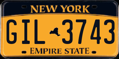NY license plate GIL3743