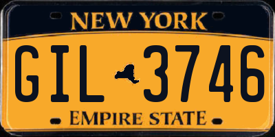 NY license plate GIL3746