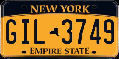NY license plate GIL3749