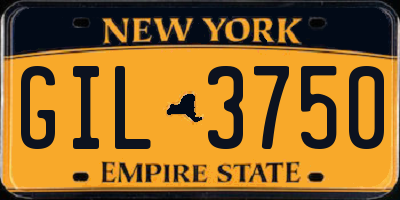NY license plate GIL3750