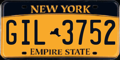 NY license plate GIL3752