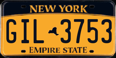 NY license plate GIL3753