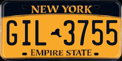 NY license plate GIL3755