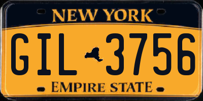 NY license plate GIL3756