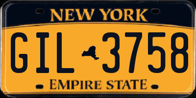 NY license plate GIL3758
