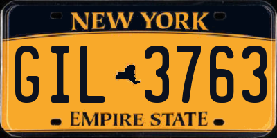 NY license plate GIL3763