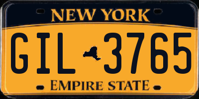 NY license plate GIL3765