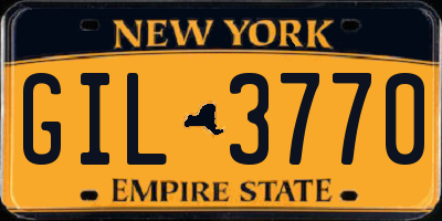 NY license plate GIL3770