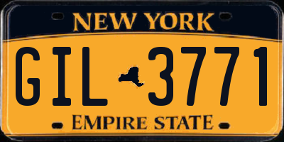 NY license plate GIL3771