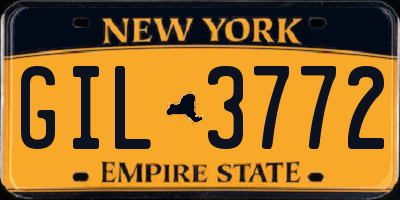 NY license plate GIL3772
