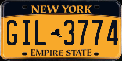 NY license plate GIL3774