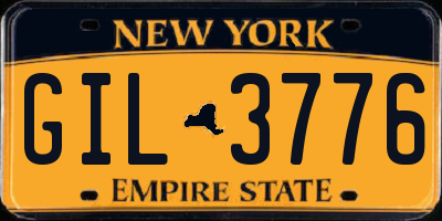 NY license plate GIL3776