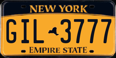 NY license plate GIL3777