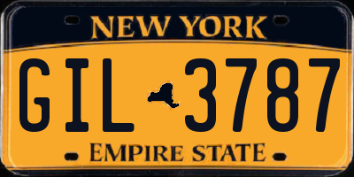 NY license plate GIL3787