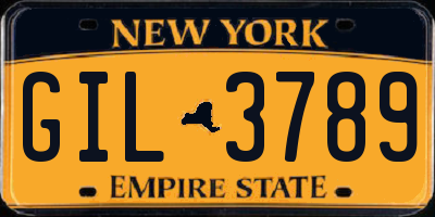 NY license plate GIL3789