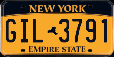 NY license plate GIL3791