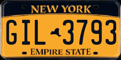 NY license plate GIL3793