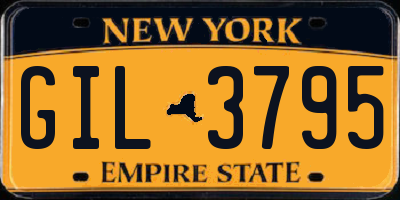 NY license plate GIL3795