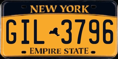 NY license plate GIL3796