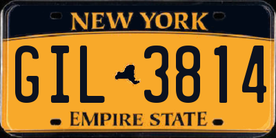 NY license plate GIL3814