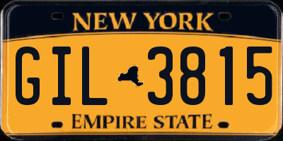 NY license plate GIL3815