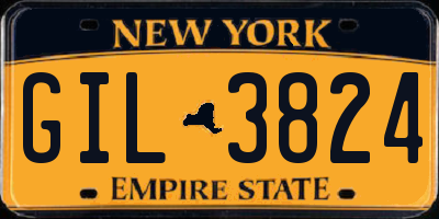 NY license plate GIL3824