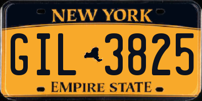 NY license plate GIL3825